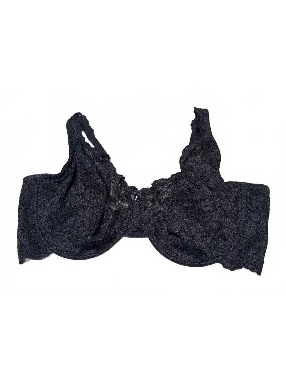 Smart & Sexy Women's Signature Lace Unlined-Underwire Bra Black 46DD